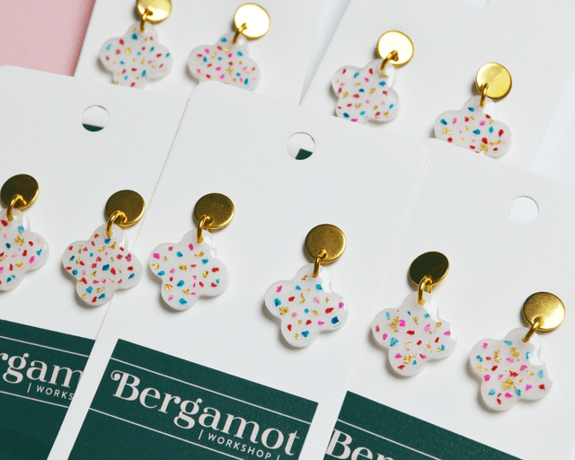 Micro Petal Clover Earrings